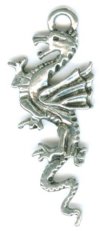 1 29mm Antique Silver Dragon Pendant
