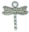 1 Antique Silver Finish Dragonfly Pendant