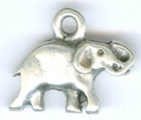 1 13x17mm Brushed Antique Silver Elephant Pendant