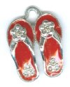 1 Enameled Flip Flop Pendant