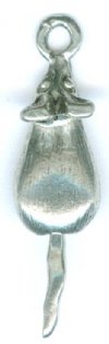 1 29mm Antique Silver Mouse Pendant