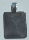 1 23x20mm Rectangle Silver Bail Glue-On Bail Plate