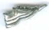 1 17x6mm Antique Silver Finish Running Shoe Pendant