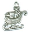 1 18mm Antique Silver Finish Sleigh Pendant