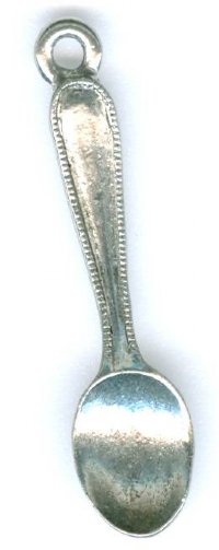 1 27mm Antique Silver Spoon Pendant