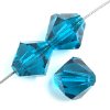 25 6mm Transparent Blue Zircon Preciosa Bicone Beads