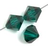 25 6mm Transparent Emerald Preciosa Bicone Beads