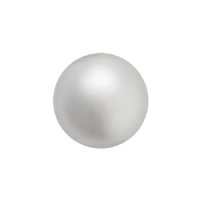 25, 4mm Light Grey Preciosa Maxima Pearl Beads