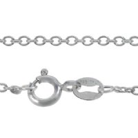 20 inch 1.7mm Sterling Silver Oval Chain