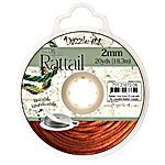 20 Yards of 2mm Copper Rattail Cord with Reusable Bobbin