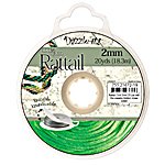 20 Yards of 2mm Grass Green Rattail Cord with Reusable Bobbin