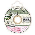20 Yards of 2mm Light Pink Rattail Cord with Reusable Bobbin