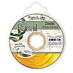 20 Yards of 2mm Yellow Rattail Cord with Reusable Bobbin