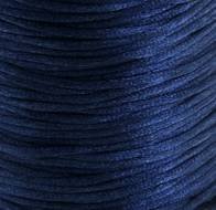20 Yards of 2mm Dark Blue Rattail Cord with Reusable Bobbin