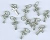10 15x8mm Nickel Mini Cross