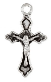 1 30x17mm Antique Silver Crucifix / Cross Pendant