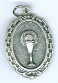 1 33x22mm Antique Silver Chalice Medal