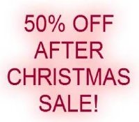 After Christmas Sale 50 percent off sale