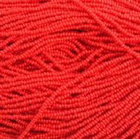 1 Hank of 11/0 Opaque Light Red Seed Beads
