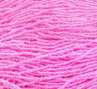 1 Hank of 10/0 Hot Pink Color Lined Crystal Seed Beads