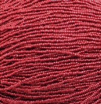 1 Hank of 10/0 Metallic Red Seed Beads