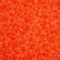 50g 10/0 Transparent Neon Orange Seed Beads