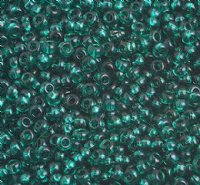 50g of 10/0 Transparent Teal Seed Beads