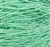 1 Hank of 10/0 Green Color Lined Crystal Seed Beads