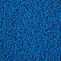 22 Grams of 10/0 Matte Opaque Blue Terra Intensive Seed Beads