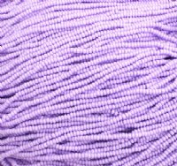   Hank of 10/0 Opaque Dyed Light Purple Seed Beads
