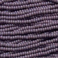 1 Hank of 10/0 Opaque Mauve AB Seed Beads 