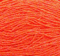 1 Hank of 10/0 Opaque Orange AB Seed Beads 