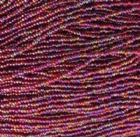 1 Hank of 10/0 Transparent Red Iris AB Seed Beads