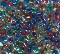 50g 2/0 Metallic Lined Crystal Seed Bead Mix