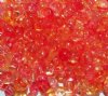 50g 2/0 Transparent Crystal, Orange, & Cherry Seed Beads