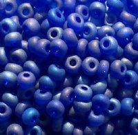 50g 2/0 Matte Transparent Sapphire AB Seed Beads