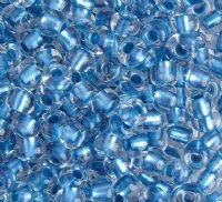 50g 2/0 Metallic Blue Lined Crystal Seed Beads