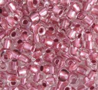 50g 2/0 Metallic Pink Lined Crystal Seed Beads
