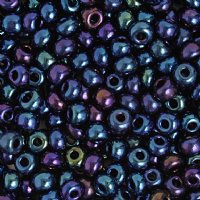 50g 2/0 Opaque Navy Blue AB Seed Beads