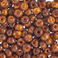 50g of 2/0 Opaque Orange Travertine Seed Beads 