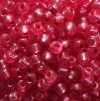50g 2/0 Silver Lined Dark Pink Seed Beads