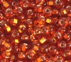 50g 2/0 Silver Lined Orange Seed Beads