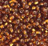 50g 2/0 Silver Lined Dark Topaz Seed Beads