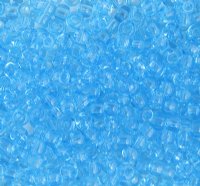50g 2/0 Transparent Aqua Seed Beads