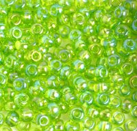 50g 2/0 Transparent Light Green AB Seed Beads