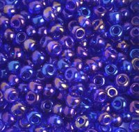 50g 2/0 Transparent Royal Blue AB Seed Beads