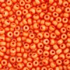 50g 6/0 Opaque Chalk Orange Lustre Seed Beads
