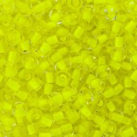 50g 6/0 Colorlined Neon Yellow Seed Beads