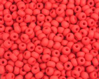 50g 6/0 Opaque Matte Light Red Seed Beads
