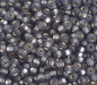50g 6/0 Silver Lined Matte Grey Seed Beads